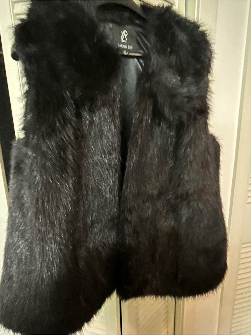 Rachel Zoe Black Faux Fur Vest